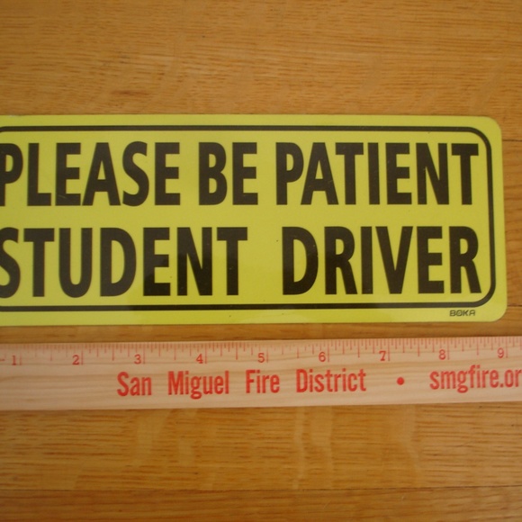 2/$12: STUDENT DRIVER 3 Magnetic Signs 3.5" x 9" - Picture 3 of 7